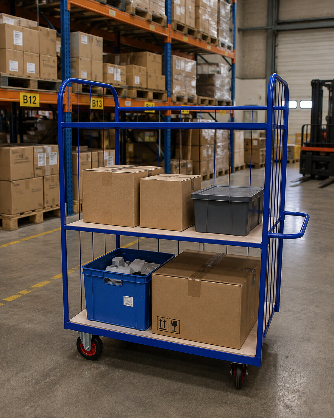 3 Shelves Trolley With Handle