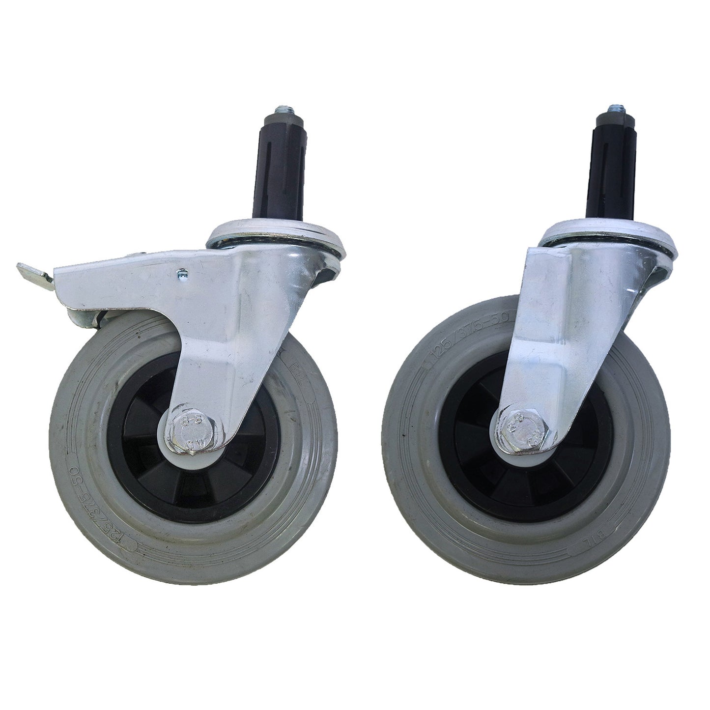 125mm Rubber Castor Set (4 Castors)