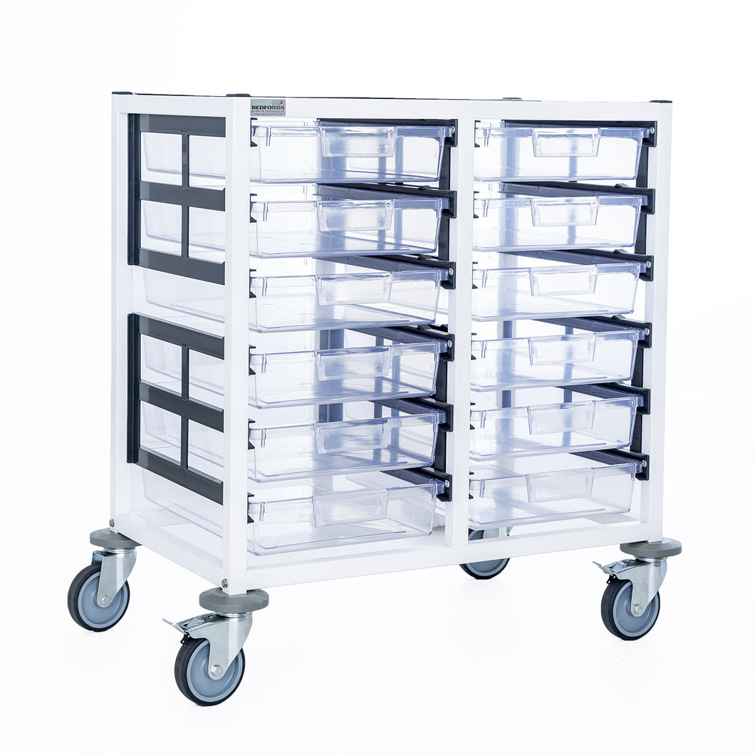 Double Column 6 Level A4 Medical Trolley