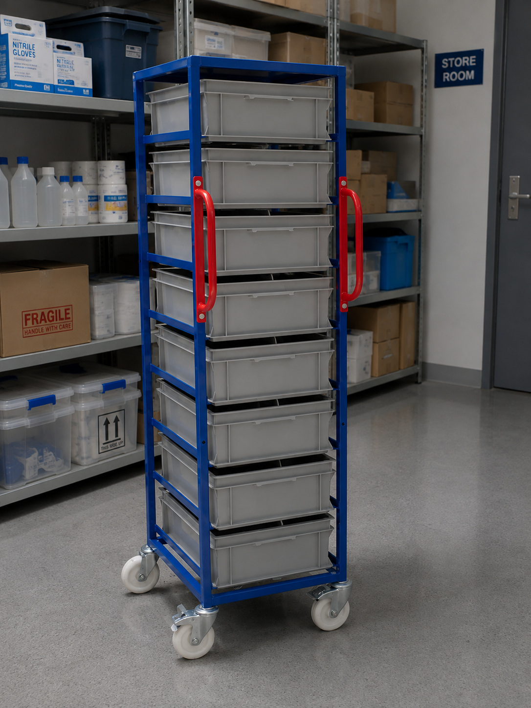 Euro Container Trolley 1685 mm High