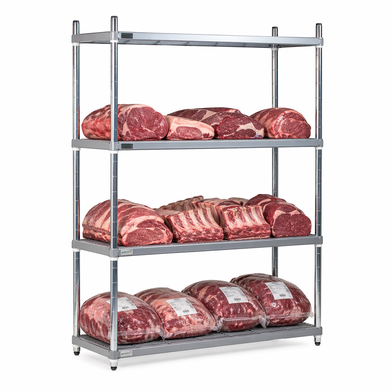 Nylon 4 Tier Wire Shelving Unit (1700mm High)