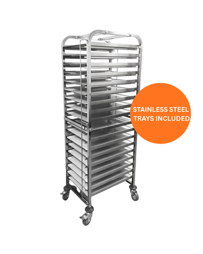 18 Level Bakery Trolley With Stainless Steel Trays
