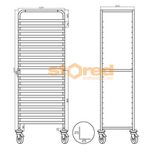 Bakery Rack - 20 Level Bakery Trolley