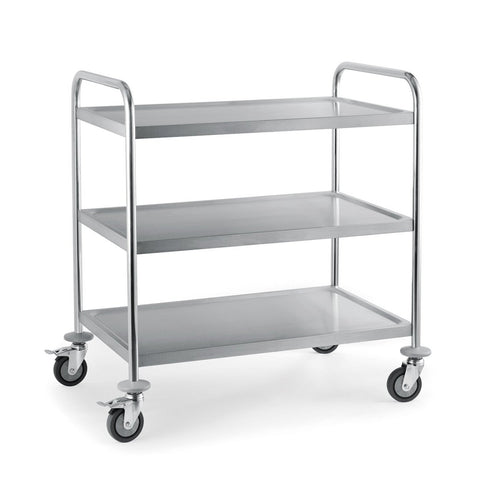 3 Tier Stainless Steel Serving / Clearing / Catering Trolley