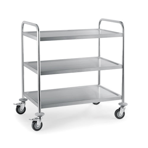 3 Tier Stainless Steel Serving / Clearing / Catering Trolley